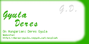 gyula deres business card